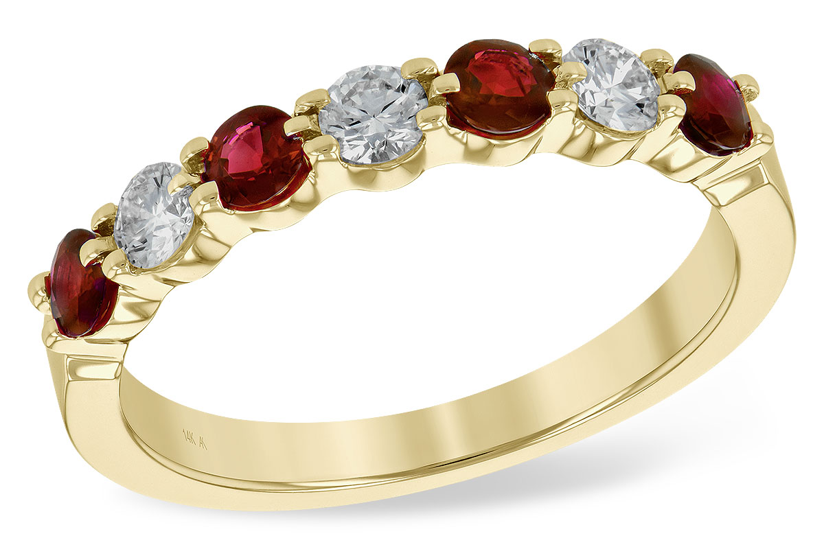 L189-79683: LDS WED RG .48 RUBY .78 TGW