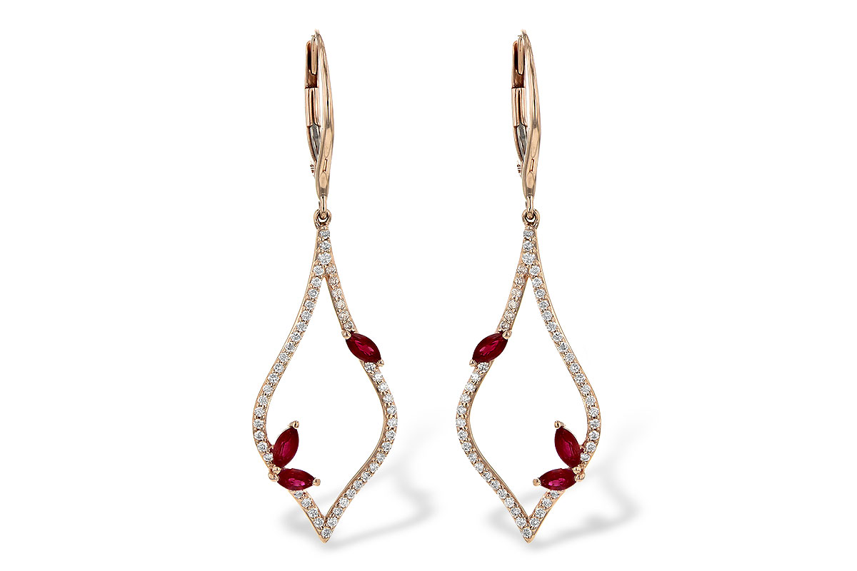 L190-64229: EARR .60 RUBY .95 TGW