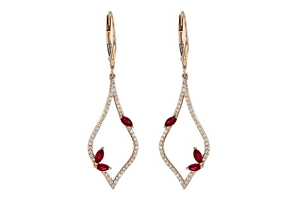 L190-64229: EARR .60 RUBY .95 TGW