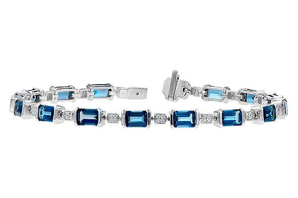 L273-38765: BRACELET 7.90 LONDON BLUE TOPAZ 8.13 TGW