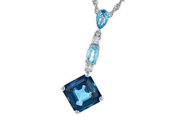 L273-39674: NECK 2.95 TW BLUE TOPAZ 3.00 TGW