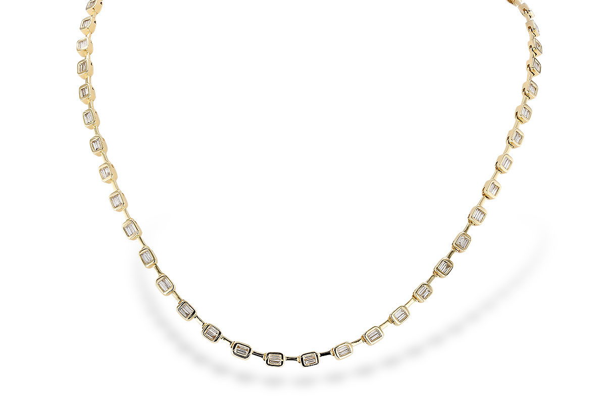L274-32401: NECKLACE 2.05 TW BAGUETTES (17 INCHES)