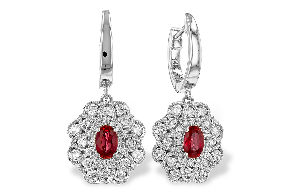 L274-35120: EARR .56 TW RUBY 1.30 TGW (5x3MM RUBY)