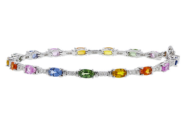 L275-20620: BRACELET 4.76 MULTI-COLOR SAPPH 5.08 TGW (7")