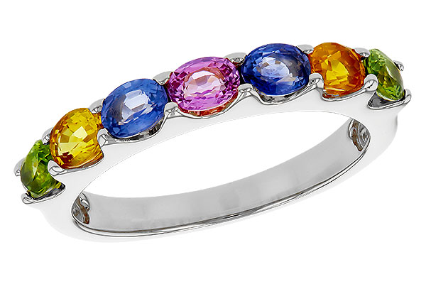 L275-21483: LDS WED RG 1.54 TW MULTI-COLOR SAPPHIRE