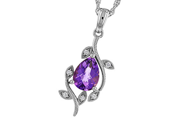 L275-21501: NECKLACE .88 AMETHYST .93 TGW (8x6MM AMY)