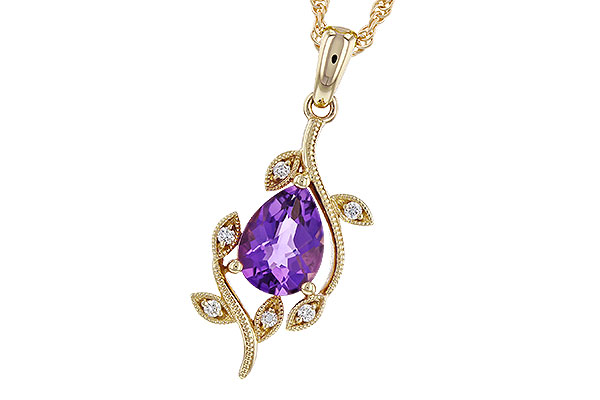 L275-21501: NECKLACE .88 AMETHYST .93 TGW (8x6MM AMY)