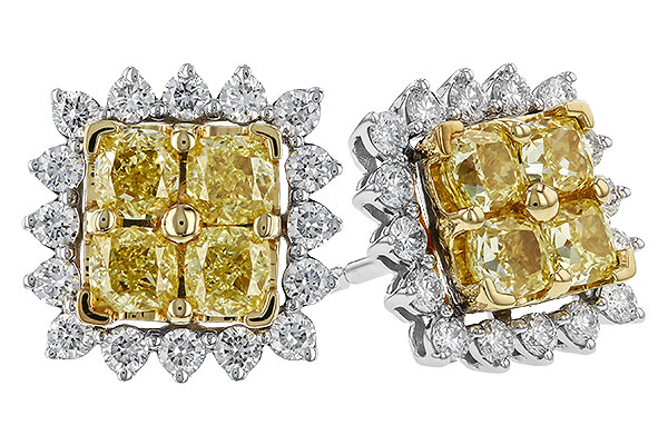 L275-22401: EARR 1.04 FANCY YELLOW DIAMONDS 1.44 TW