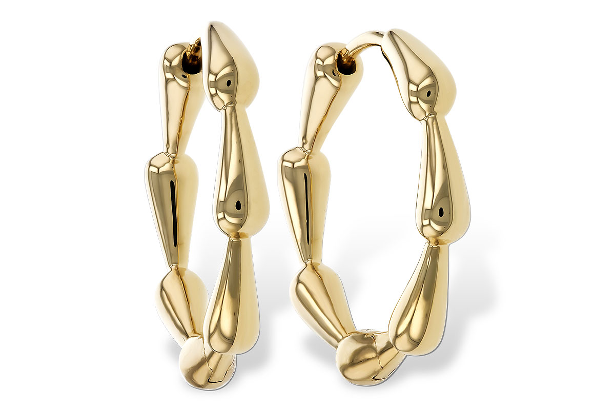 L275-24229: GOLD EARRINGS (21MM)
