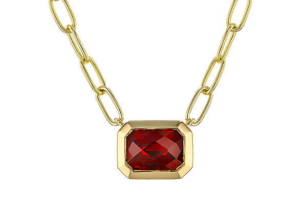 L275-24247: NECKLACE 1.45 GARNET (18")