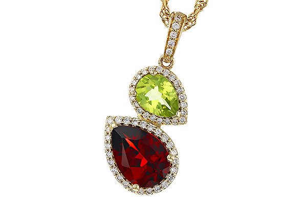 L275-26947: NECKLACE 2.74 SEMI-PREC (GAR,PER) 2.95 TGW