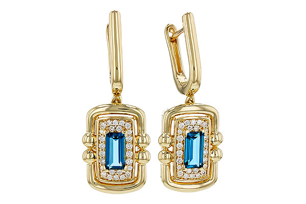 L276-09683: EARR .82 TW LONDON BLUE TOPAZ 1.00 TGW (6x3MM LBT)