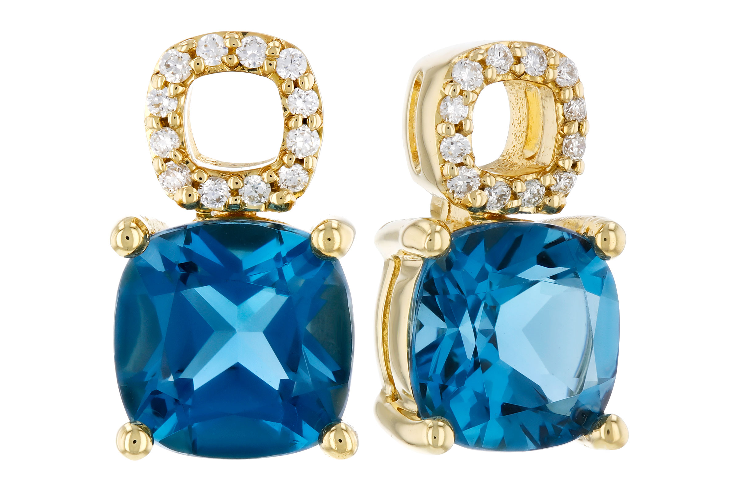 L276-11501: EARR 1.92 TW LONDON BLUE TOPAZ 1.98 TGW (6MM LBT)