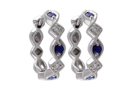 M001-55092: EARRINGS .20 SAPP .25 TGW