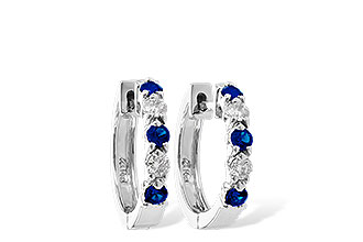 M001-57838: EARRINGS .33 SAPP .52 TGW