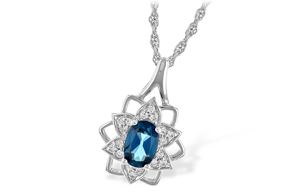M189-79647: NECK .47 BLUE TOPAZ .56 TGW