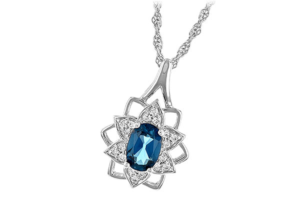 M189-79647: NECK .47 BLUE TOPAZ .56 TGW