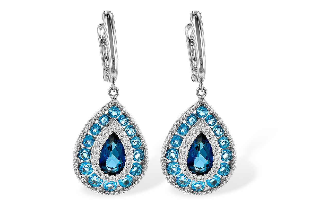 M190-67883: EARR 3.15 TW BLUE TOPAZ 3.32 TGW