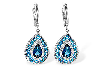 M190-67883: EARR 3.15 TW BLUE TOPAZ 3.32 TGW