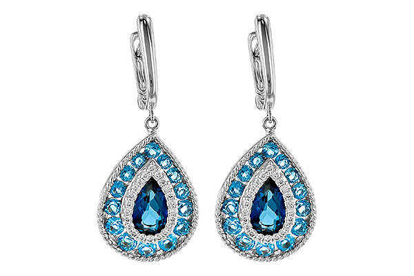 M190-67883: EARR 3.15 TW BLUE TOPAZ 3.32 TGW