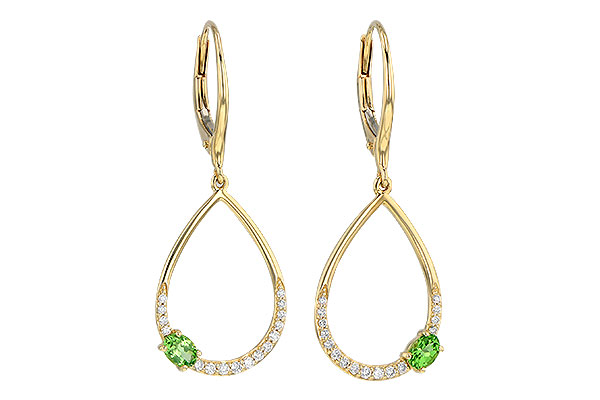 M190-71510: EARR .33 GREEN GARNET .49 TGW