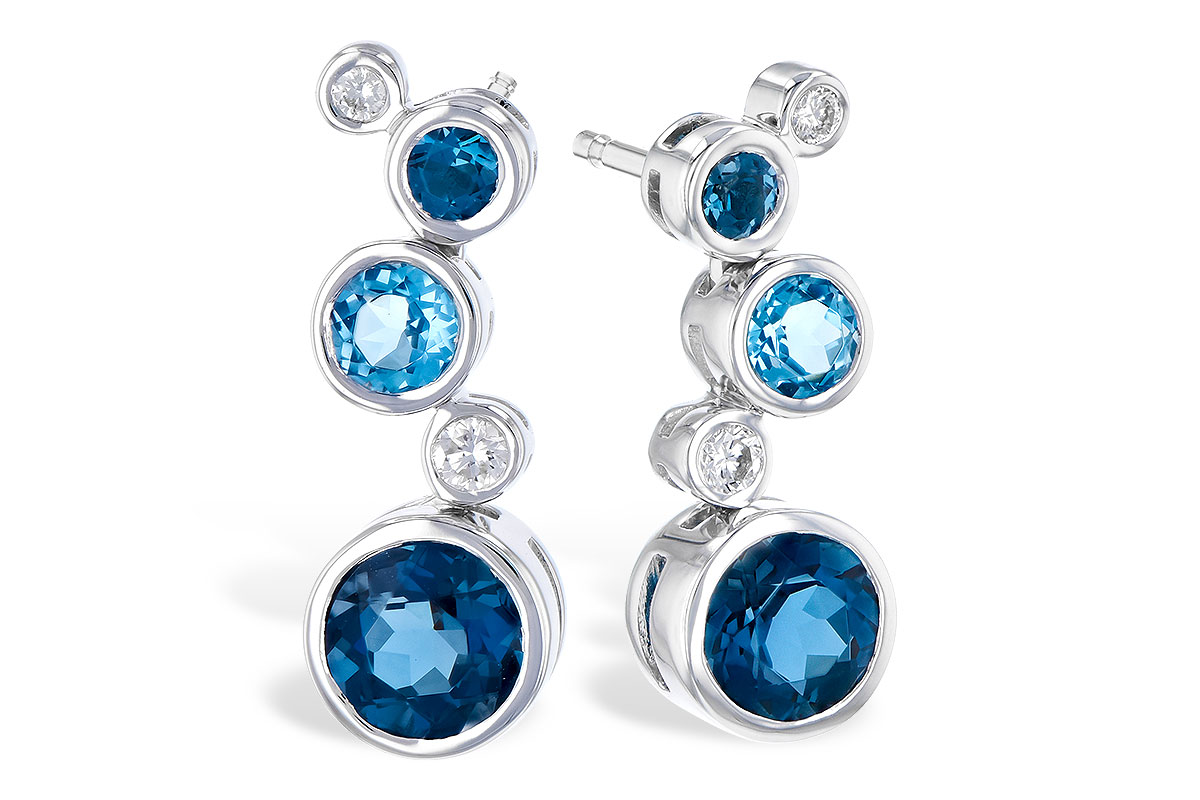 M273-43347: EARR 2.27 BLUE TOPAZ 2.40 TGW