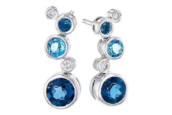 M273-43347: EARR 2.27 BLUE TOPAZ 2.40 TGW