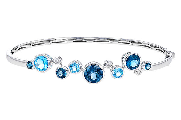 M274-27847: BANGLE 3.95 TW BLUE TOPAZ 4.06 TGW