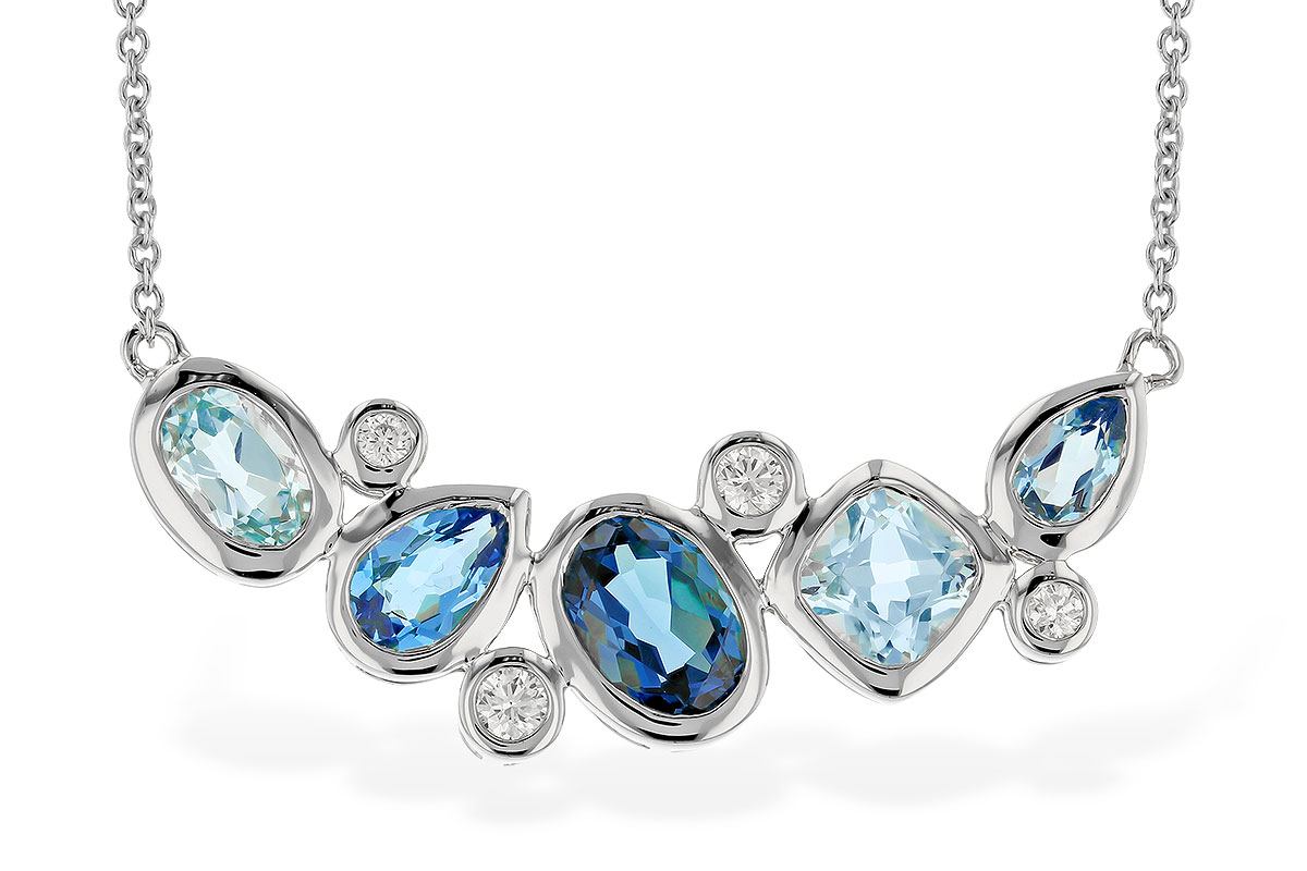 M274-33283: NECK 2.57 BLUE TOPAZ TW 2.72 TGW (18")