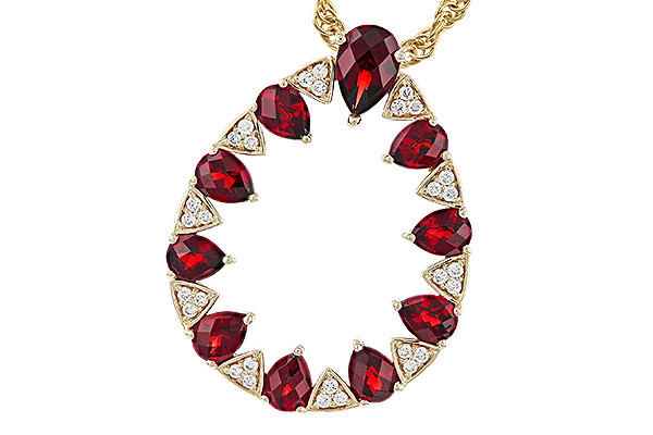 M275-20556: NECKLACE 1.85 GARNET 1.96 TGW