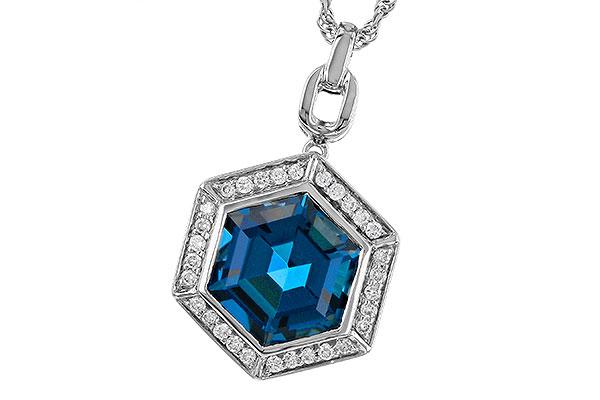 M275-20592: NECK 3.40 LONDON BLUE TOPAZ 3.55 TGW (9MM LBT)