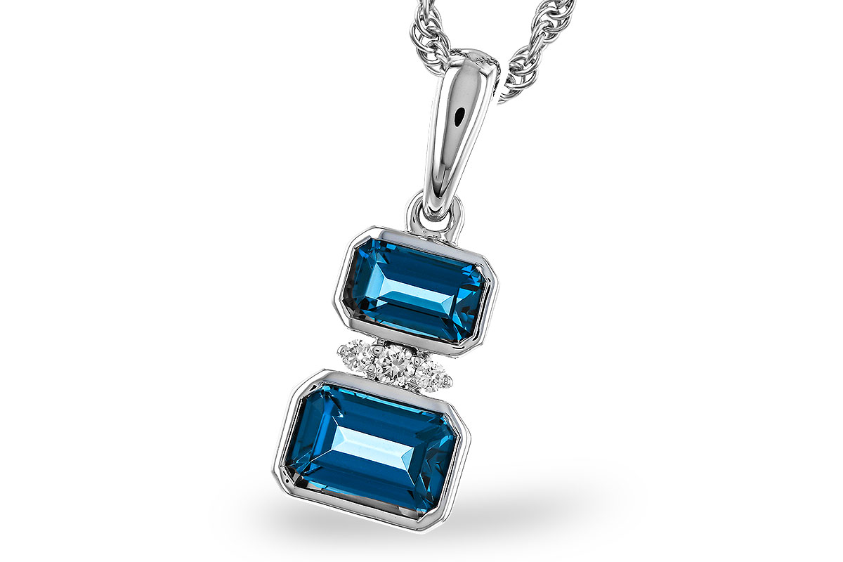 M275-20601: NECK .95 TW LONDON BLUE TOPAZ .98 TGW