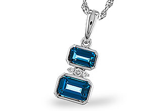 M275-20601: NECK .95 TW LONDON BLUE TOPAZ .98 TGW