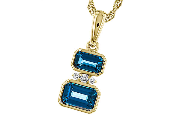 M275-20601: NECK .95 TW LONDON BLUE TOPAZ .98 TGW
