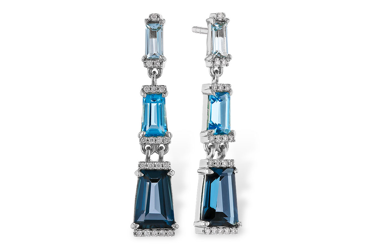 M275-22392: EARRINGS 2.55 BLUE TOPAZ 2.62 TGW