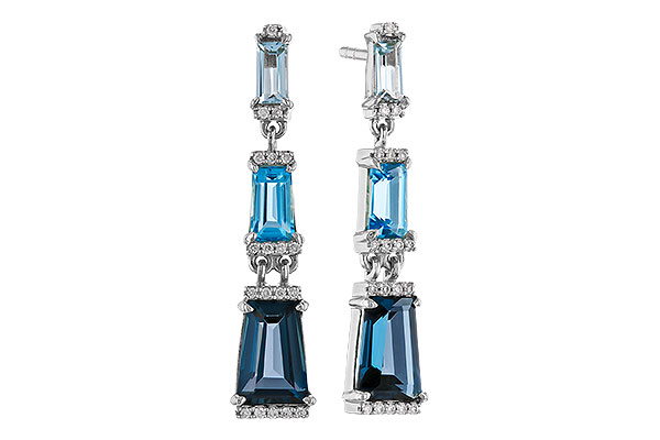 M275-22392: EARRINGS 2.55 BLUE TOPAZ 2.62 TGW