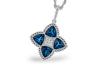 M275-23283: NECKLACE 2.79 LONDON BLUE TOPAZ 2.85 TGW