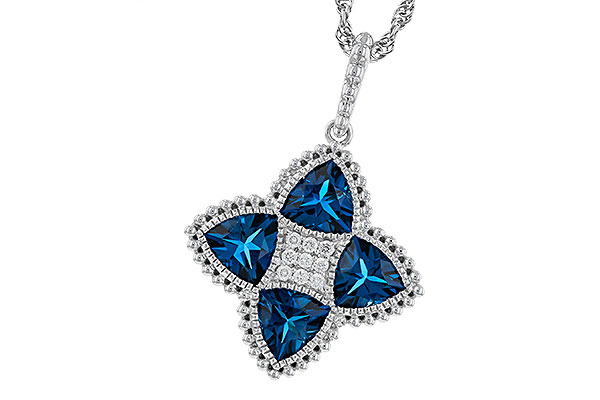 M275-23283: NECKLACE 2.79 LONDON BLUE TOPAZ 2.85 TGW