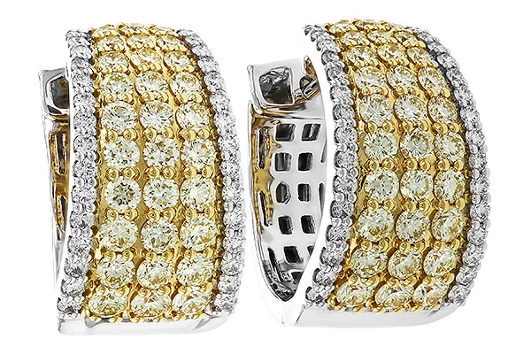 M275-23347: EARRINGS 1.52 YELLOW DIAS 1.96 TW
