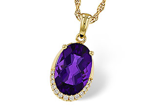 M275-26910: NECKLACE 2.70 AMETHYST 2.76 TGW (12x8MM OV)