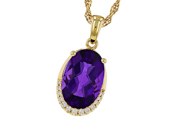 M275-26910: NECKLACE 2.70 AMETHYST 2.76 TGW (12x8MM OV)