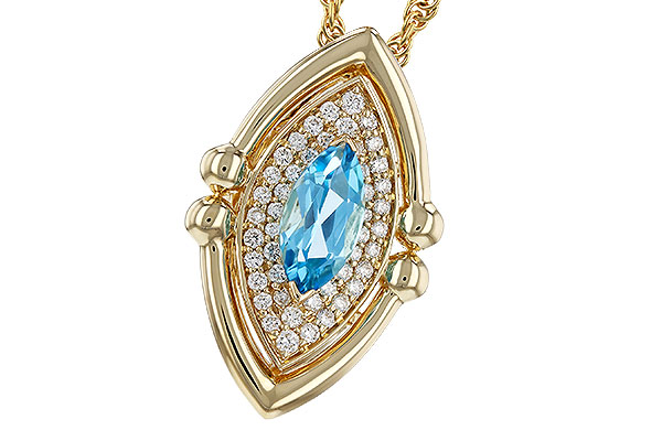 M275-26929: NECKLACE .54 BLUE TOPAZ .70 TGW (8x4MM BT)