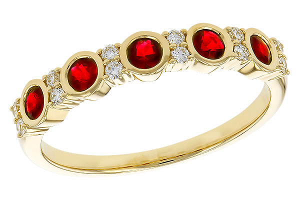 M275-26965: LDS WED RG .33 TW RUBY .45 TGW