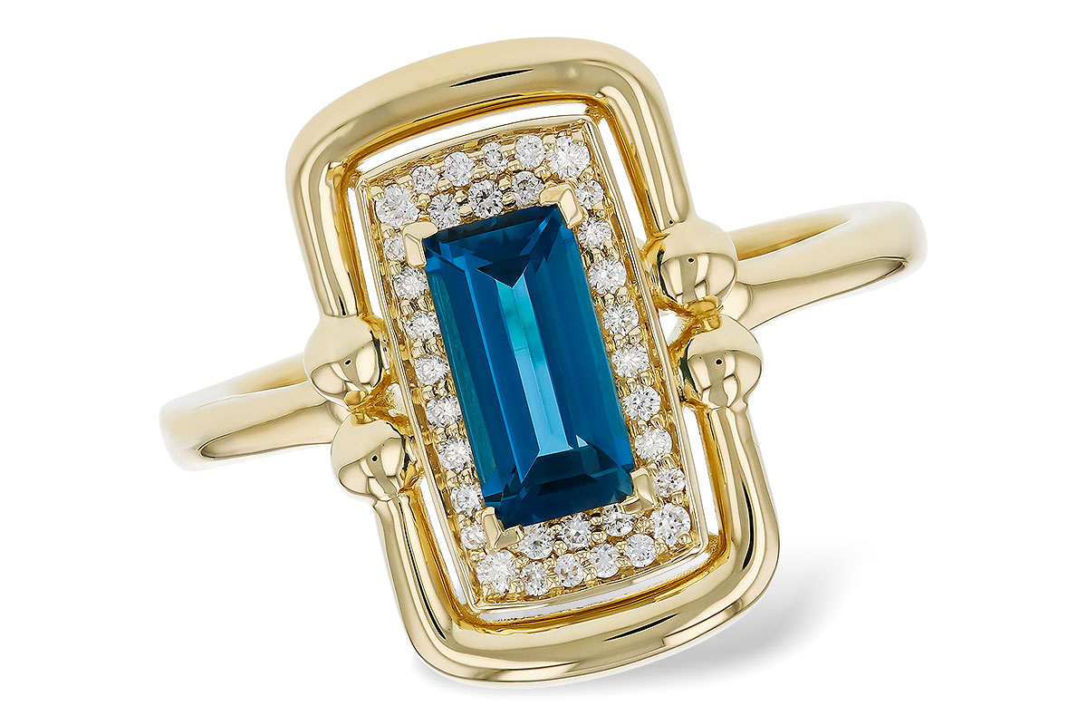 M276-09674: LDS RG .84 LONDON BLUE TOPAZ .96 TGW (8x4MM LBT)