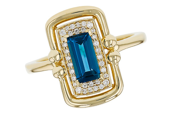 M276-09674: LDS RG .84 LONDON BLUE TOPAZ .96 TGW (8x4MM LBT)