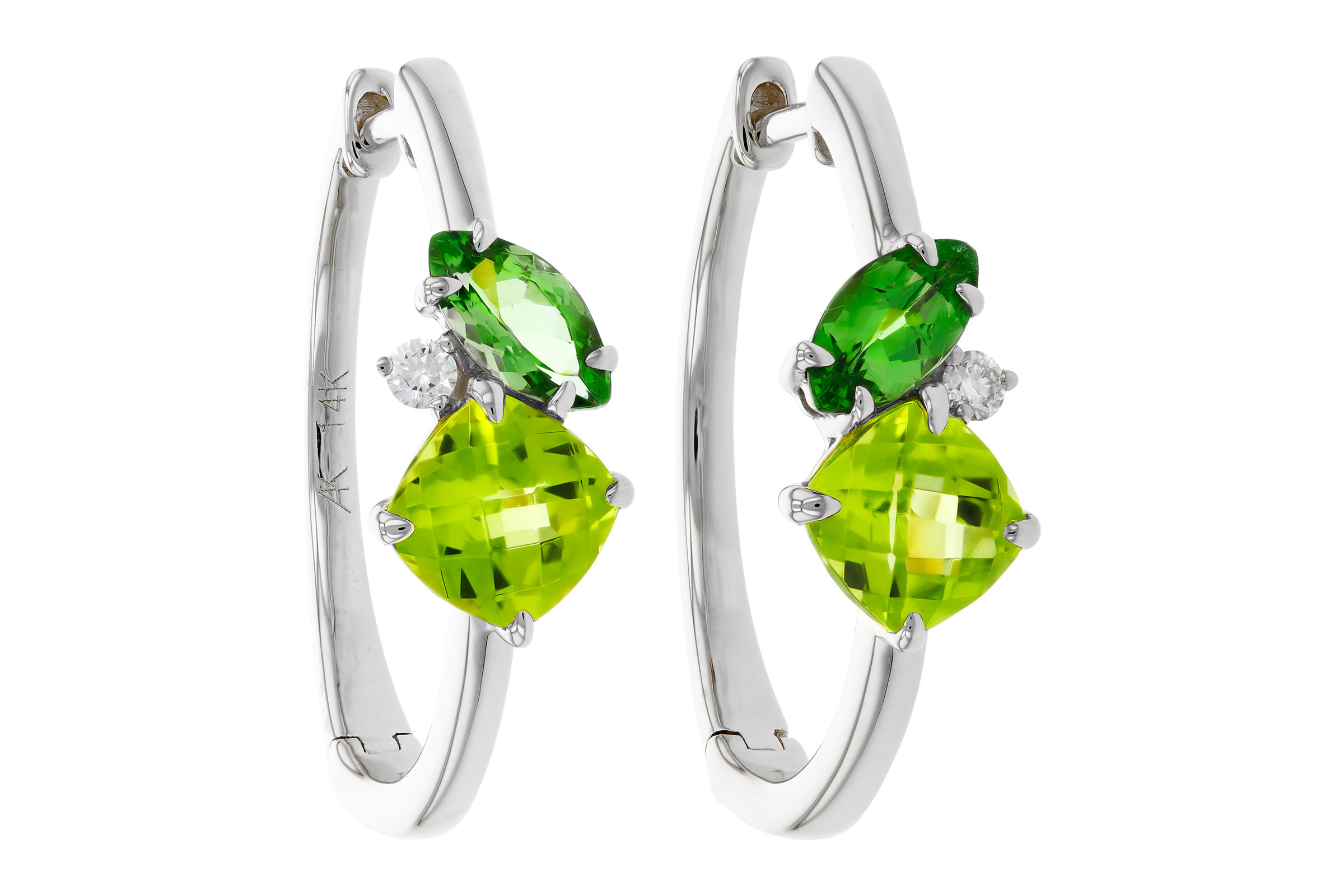 M276-11465: EARRINGS 1.69 TW SEMI-PREC (PER,TSAV) 1.73 TGW