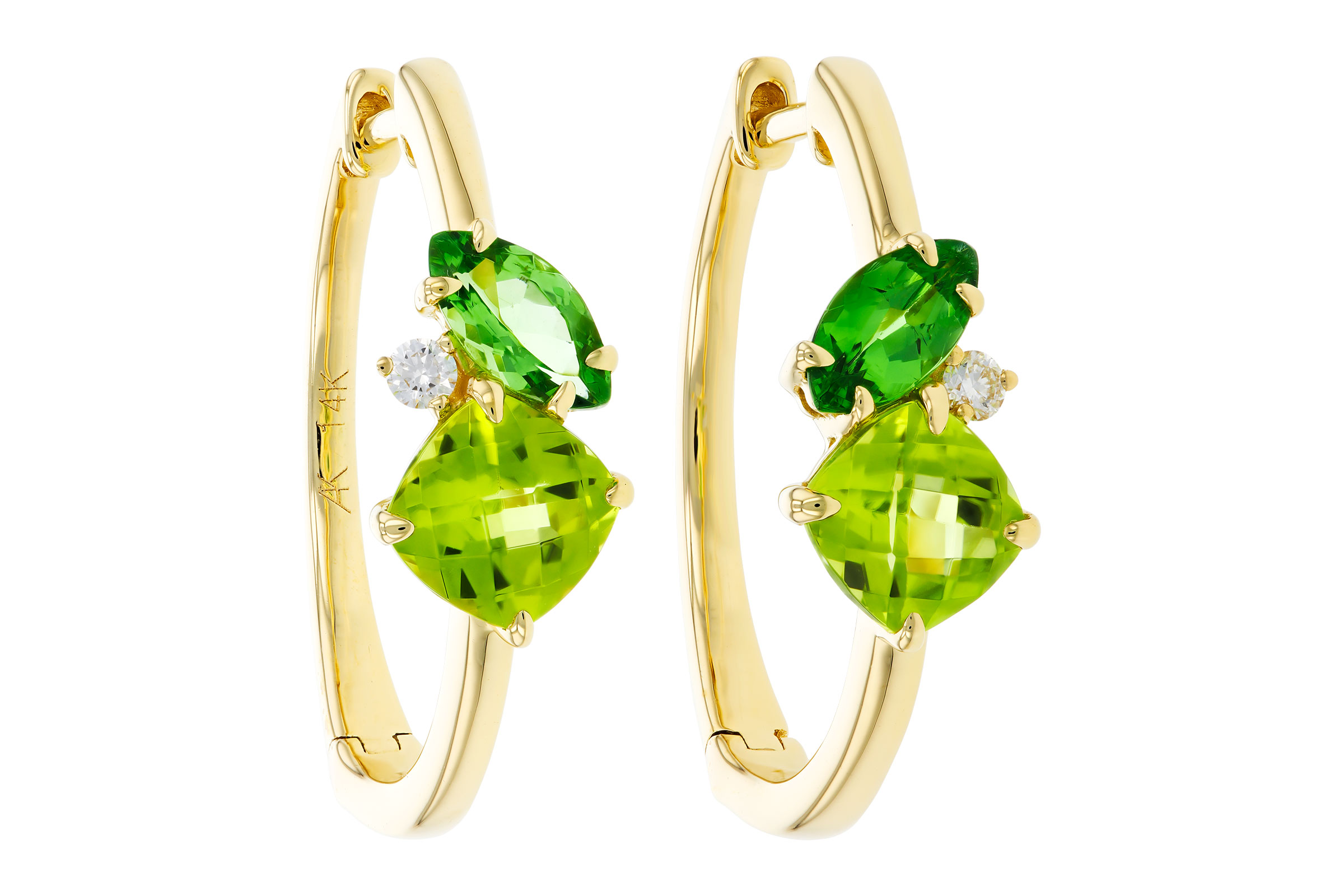 M276-11465: EARRINGS 1.69 TW SEMI-PREC (PER,TSAV) 1.73 TGW