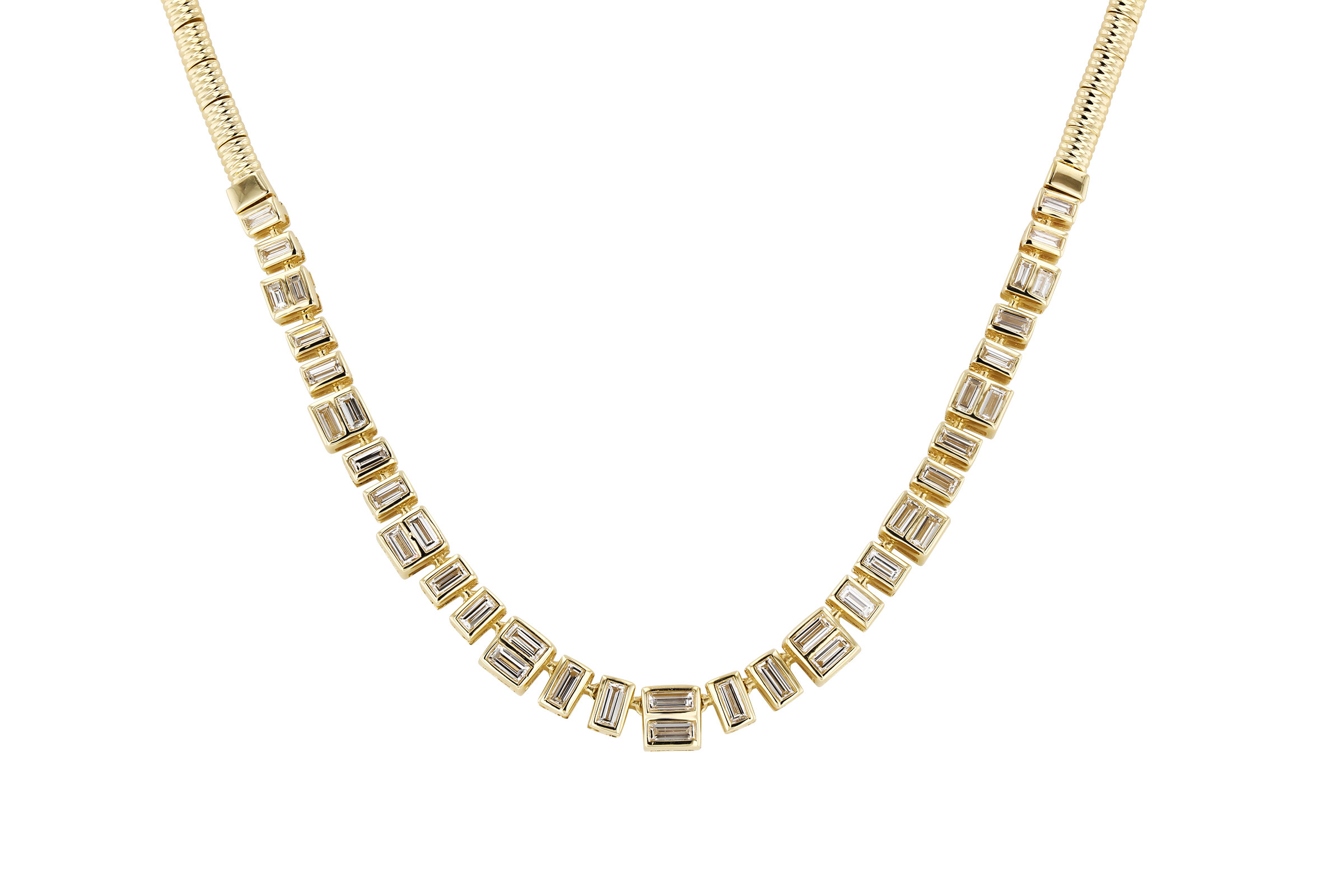 M276-11492: NECKLACE 1.80 TW BAGUETTES (17")
