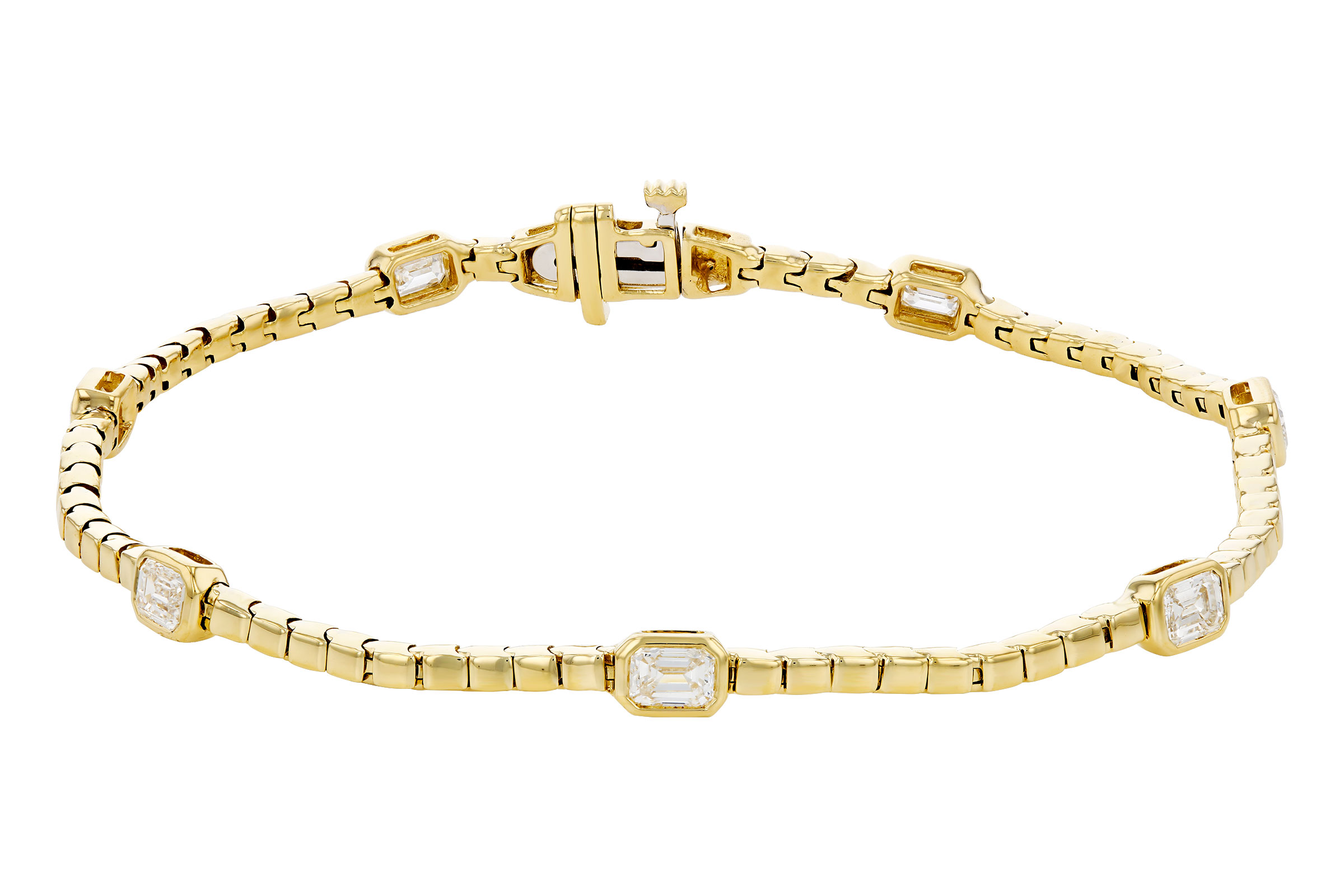 M276-11510: BRACELET 1.32 TW EMERALD CUT DIA (7")