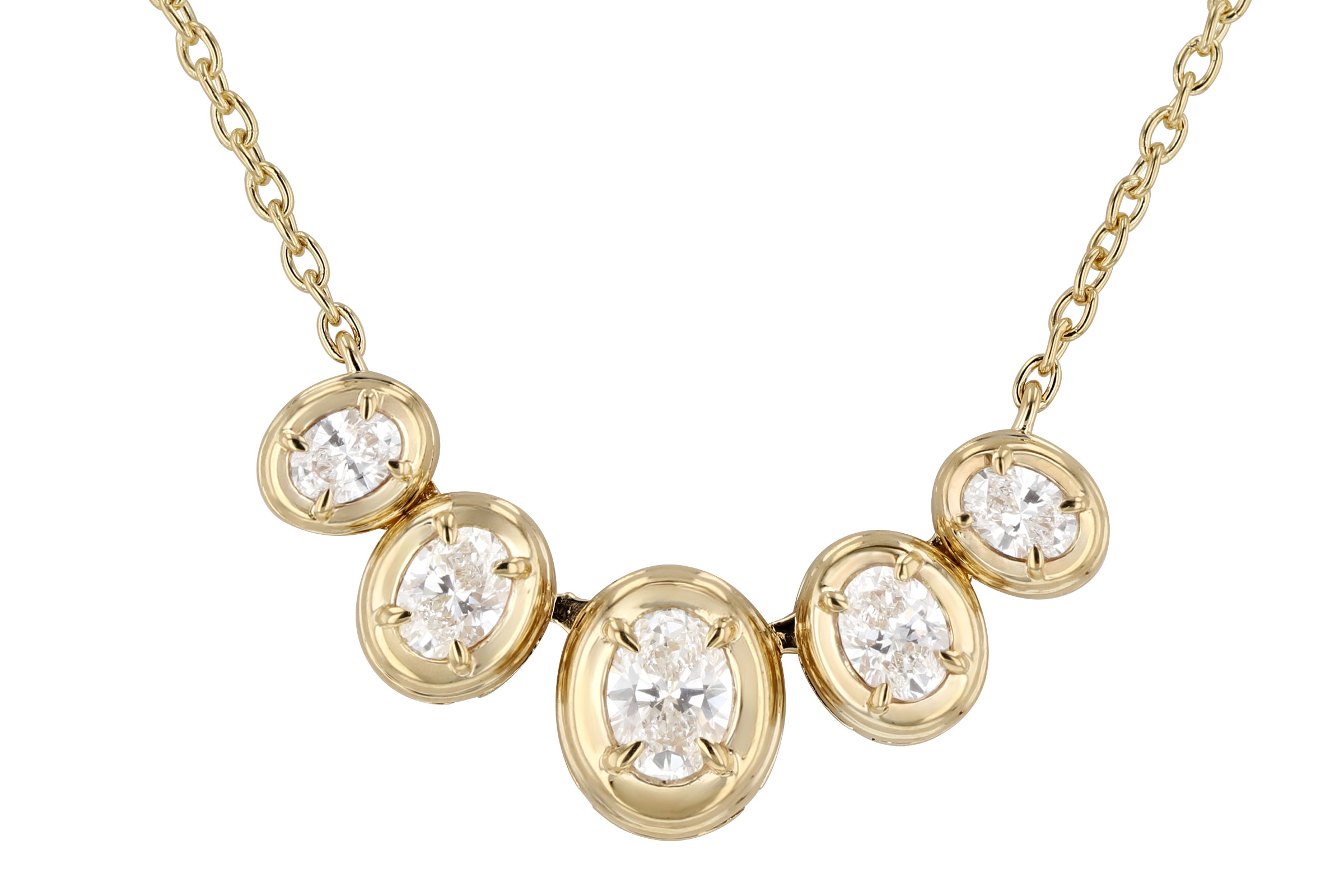 M276-11538: NECKLACE .85 TW OVAL CUT DIA (18")